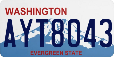 WA license plate AYT8043