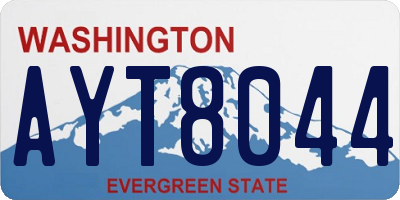 WA license plate AYT8044