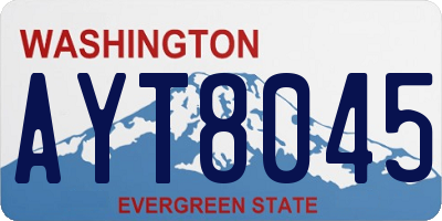 WA license plate AYT8045