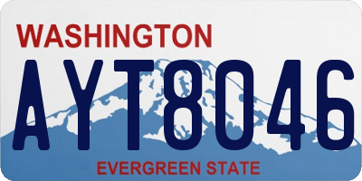WA license plate AYT8046