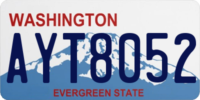 WA license plate AYT8052