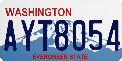 WA license plate AYT8054