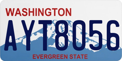 WA license plate AYT8056