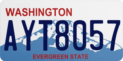 WA license plate AYT8057