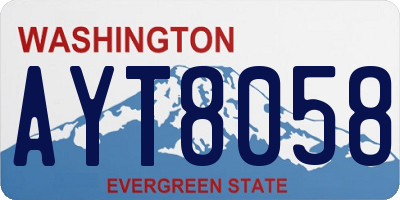 WA license plate AYT8058