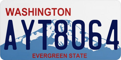 WA license plate AYT8064