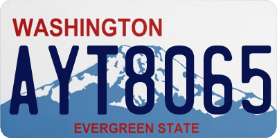 WA license plate AYT8065
