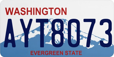 WA license plate AYT8073