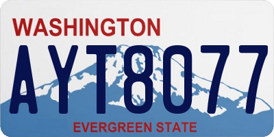 WA license plate AYT8077
