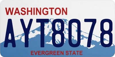WA license plate AYT8078