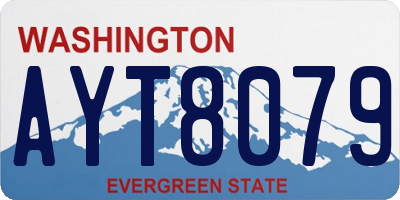 WA license plate AYT8079