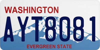 WA license plate AYT8081