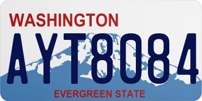 WA license plate AYT8084