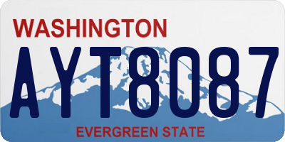WA license plate AYT8087