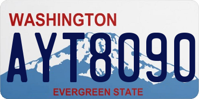 WA license plate AYT8090