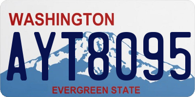 WA license plate AYT8095