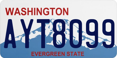 WA license plate AYT8099