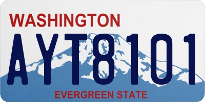 WA license plate AYT8101