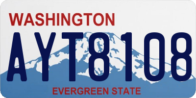 WA license plate AYT8108