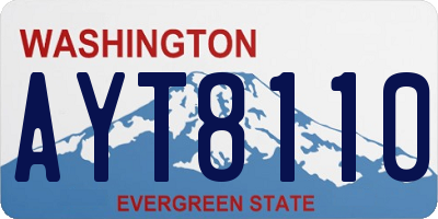 WA license plate AYT8110