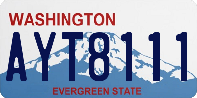 WA license plate AYT8111