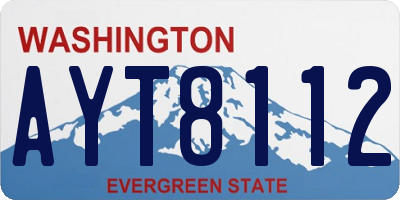 WA license plate AYT8112