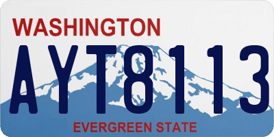 WA license plate AYT8113