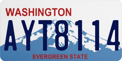 WA license plate AYT8114