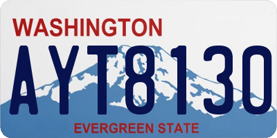 WA license plate AYT8130