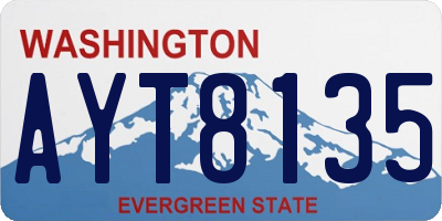 WA license plate AYT8135