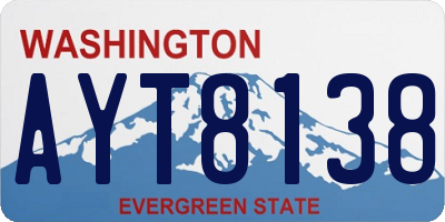WA license plate AYT8138
