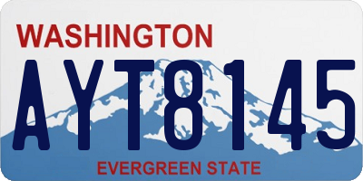 WA license plate AYT8145