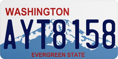 WA license plate AYT8158