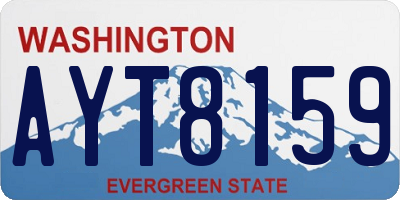 WA license plate AYT8159