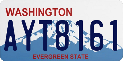 WA license plate AYT8161
