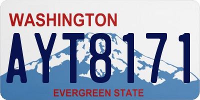WA license plate AYT8171