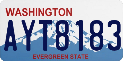 WA license plate AYT8183