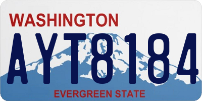 WA license plate AYT8184