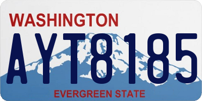 WA license plate AYT8185