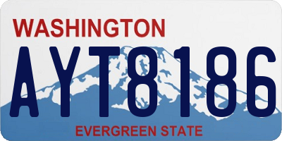 WA license plate AYT8186