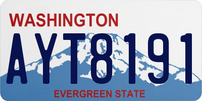WA license plate AYT8191