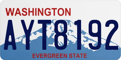 WA license plate AYT8192