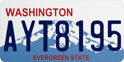 WA license plate AYT8195