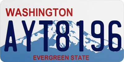 WA license plate AYT8196