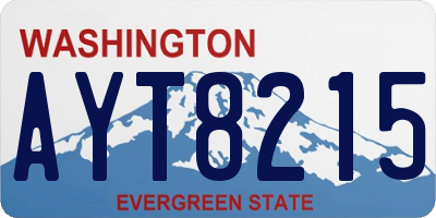 WA license plate AYT8215