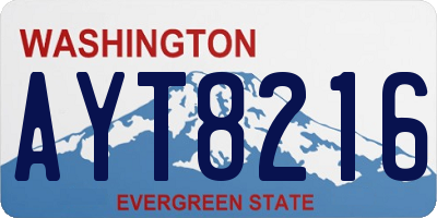 WA license plate AYT8216