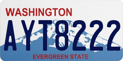 WA license plate AYT8222