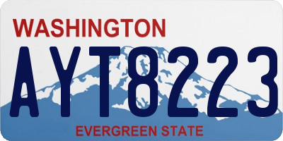 WA license plate AYT8223