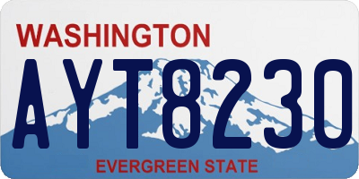 WA license plate AYT8230