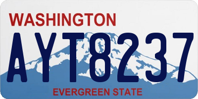 WA license plate AYT8237